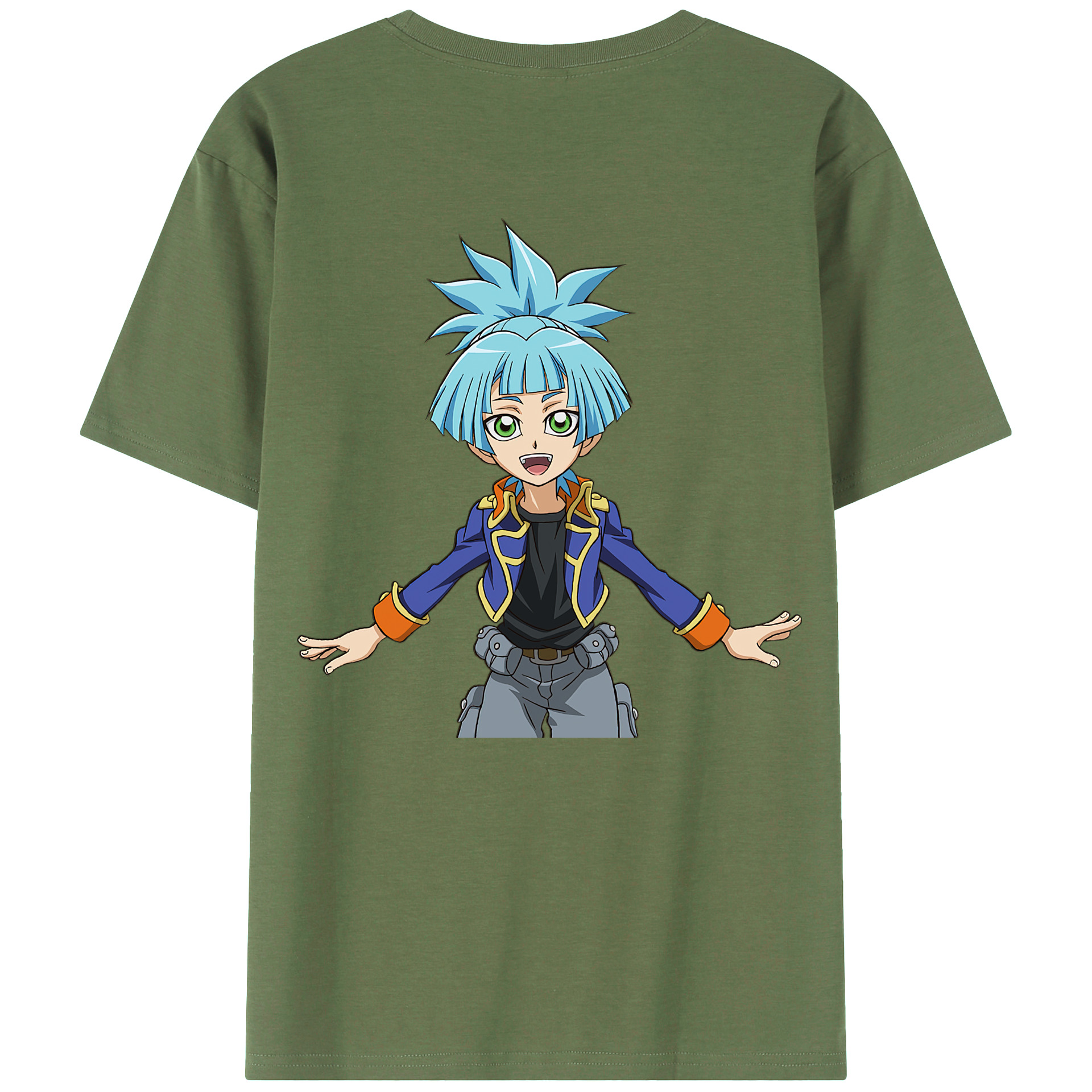 （画像用） 遊☆戯☆王 Yu-Gi-Oh! 綿100％ メンズ半袖Tシャツ（バックプリント） 通気性
